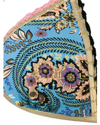 Голубой бикини-топ с цветочным принтом от Anjuna