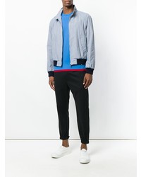 Мужской голубой бомбер от Prada