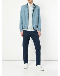 Мужской голубой бомбер от Gieves & Hawkes