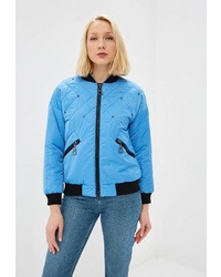 Женский голубой бомбер от Winterra