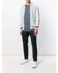 Мужской голубой бомбер от Laneus