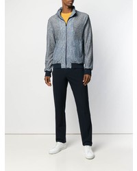 Мужской голубой бомбер от Herno