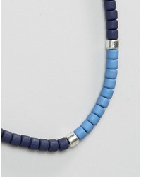 Мужской голубой браслет из бисера от Icon Brand