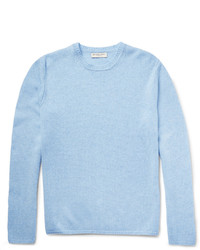 Мужской голубой вязаный свитер от Burberry
