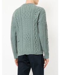 Мужской голубой вязаный свитер от Kent & Curwen