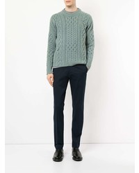 Мужской голубой вязаный свитер от Kent & Curwen