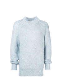 Мужской голубой вязаный свитер от Jil Sander