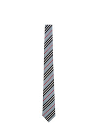 Мужской голубой галстук в горизонтальную полоску от Burberry