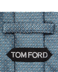 Мужской голубой галстук в горошек от Tom Ford