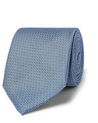 Мужской голубой галстук с принтом от Canali