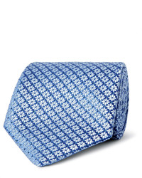 Мужской голубой галстук с цветочным принтом от Charvet