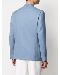 Мужской голубой двубортный пиджак от Corneliani