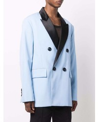 Мужской голубой двубортный пиджак от Ami Paris