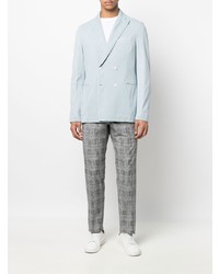 Мужской голубой двубортный пиджак от Circolo 1901