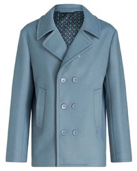 Мужской голубой двубортный пиджак от Etro