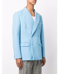 Мужской голубой двубортный пиджак от Casablanca