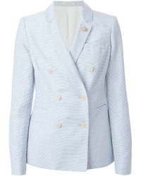 Женский голубой двубортный пиджак от Lardini