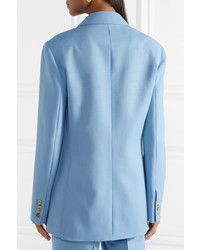 Женский голубой двубортный пиджак от The Row