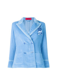 Женский голубой двубортный пиджак от The Gigi