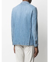 Мужской голубой джинсовый пиджак от Lardini