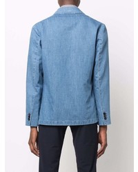 Мужской голубой джинсовый пиджак от Boglioli