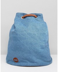 Женский голубой джинсовый рюкзак с принтом от Mi-pac