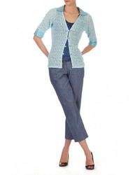 Женский голубой кардиган от Artwizard