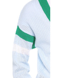 Женский голубой кардиган от MAISON KITSUNE