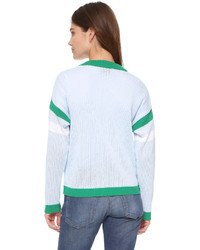 Женский голубой кардиган от MAISON KITSUNE