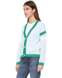 Женский голубой кардиган от MAISON KITSUNE