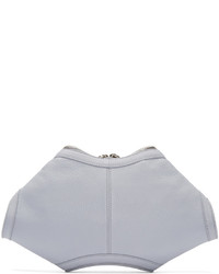 Голубой кожаный клатч от Alexander McQueen