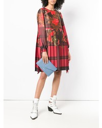 Голубой кожаный клатч от Lancaster