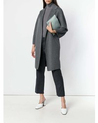 Голубой кожаный клатч от Jil Sander