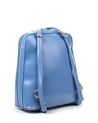 Женский голубой кожаный рюкзак от Baggini