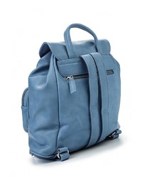 Женский голубой кожаный рюкзак от David Jones