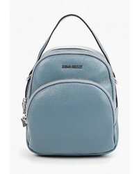 Женский голубой кожаный рюкзак от Dino Ricci