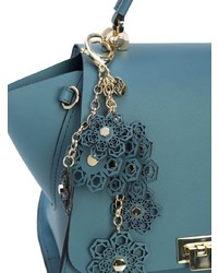 Женский голубой кожаный рюкзак от Zac Zac Posen