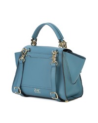 Женский голубой кожаный рюкзак от Zac Zac Posen