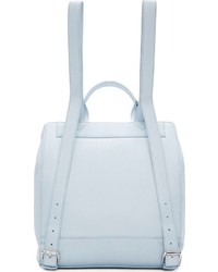 Женский голубой кожаный рюкзак от Kenzo