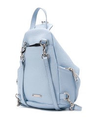 Женский голубой кожаный рюкзак от Rebecca Minkoff