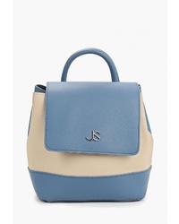 Женский голубой кожаный рюкзак от Jane's Story