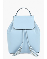 Женский голубой кожаный рюкзак от LAMANIA