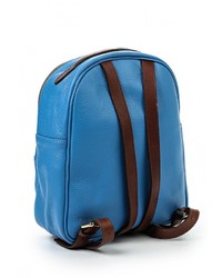 Женский голубой кожаный рюкзак от Le camp