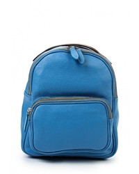 Женский голубой кожаный рюкзак от Le camp