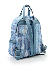 Женский голубой кожаный рюкзак от Paolo