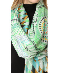 Женский голубой легкий шарф от Temperley London