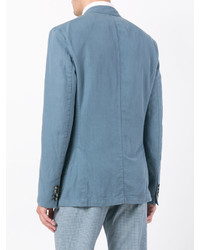 Мужской голубой льняной пиджак от Hardy Amies