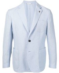 Мужской голубой льняной пиджак от Colombo