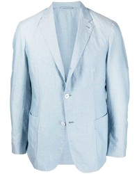 Мужской голубой льняной пиджак от Ermenegildo Zegna