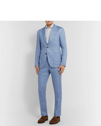 Мужской голубой льняной пиджак от Tod's